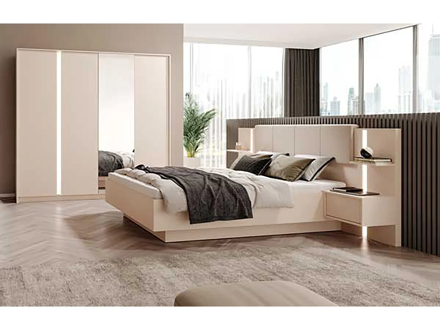 DREHTÜRENSCHRANK Dast beige 223 / 55 / 210cm
