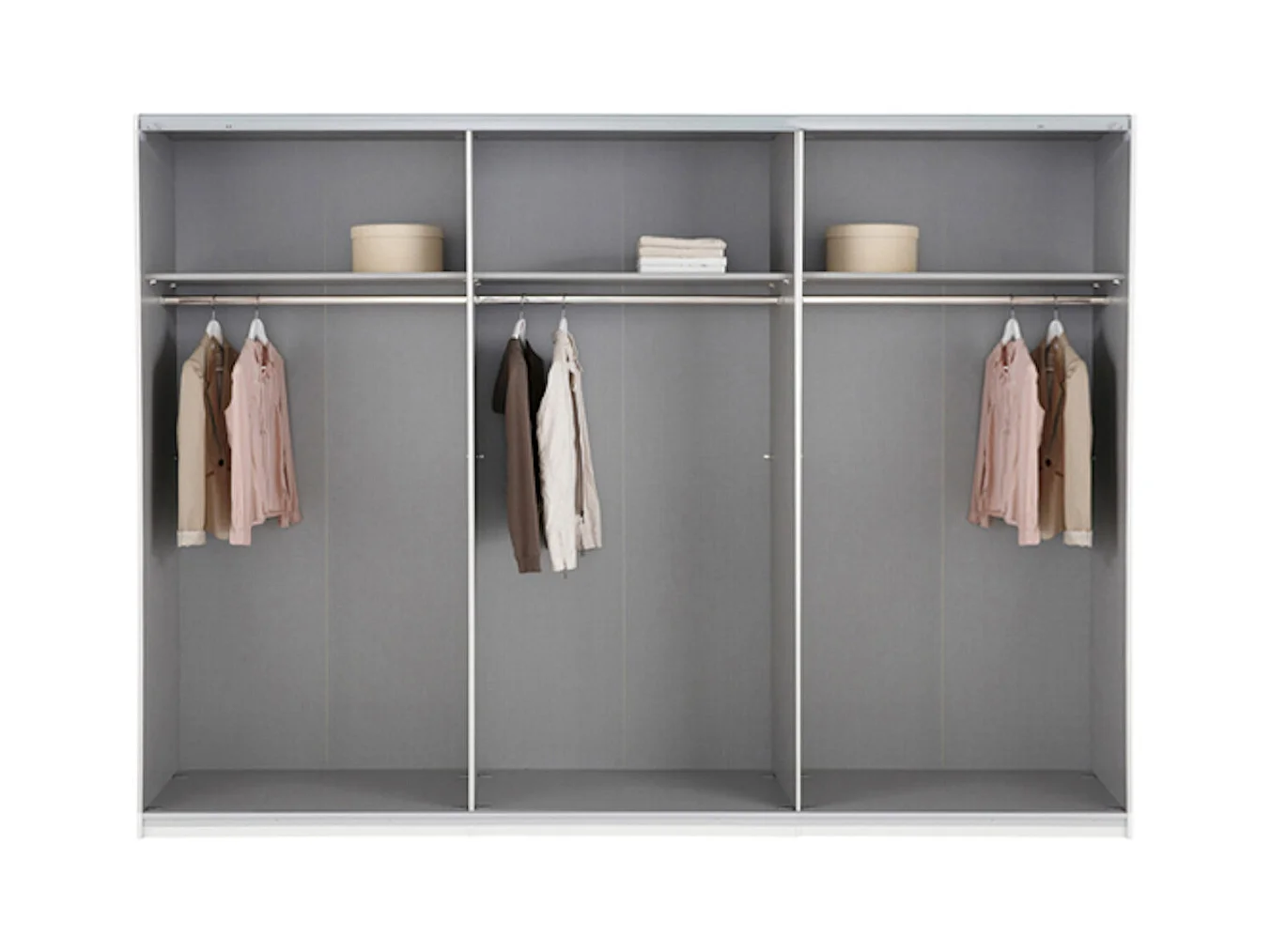 SCHWEBETÜRENSCHRANK Brüssel weiß 270 / 65 / 210cm