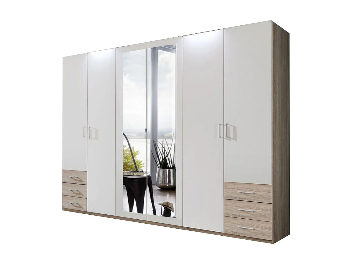 KLEIDERSCHRANK Fuegen weiß 270 / 58 / 208cm