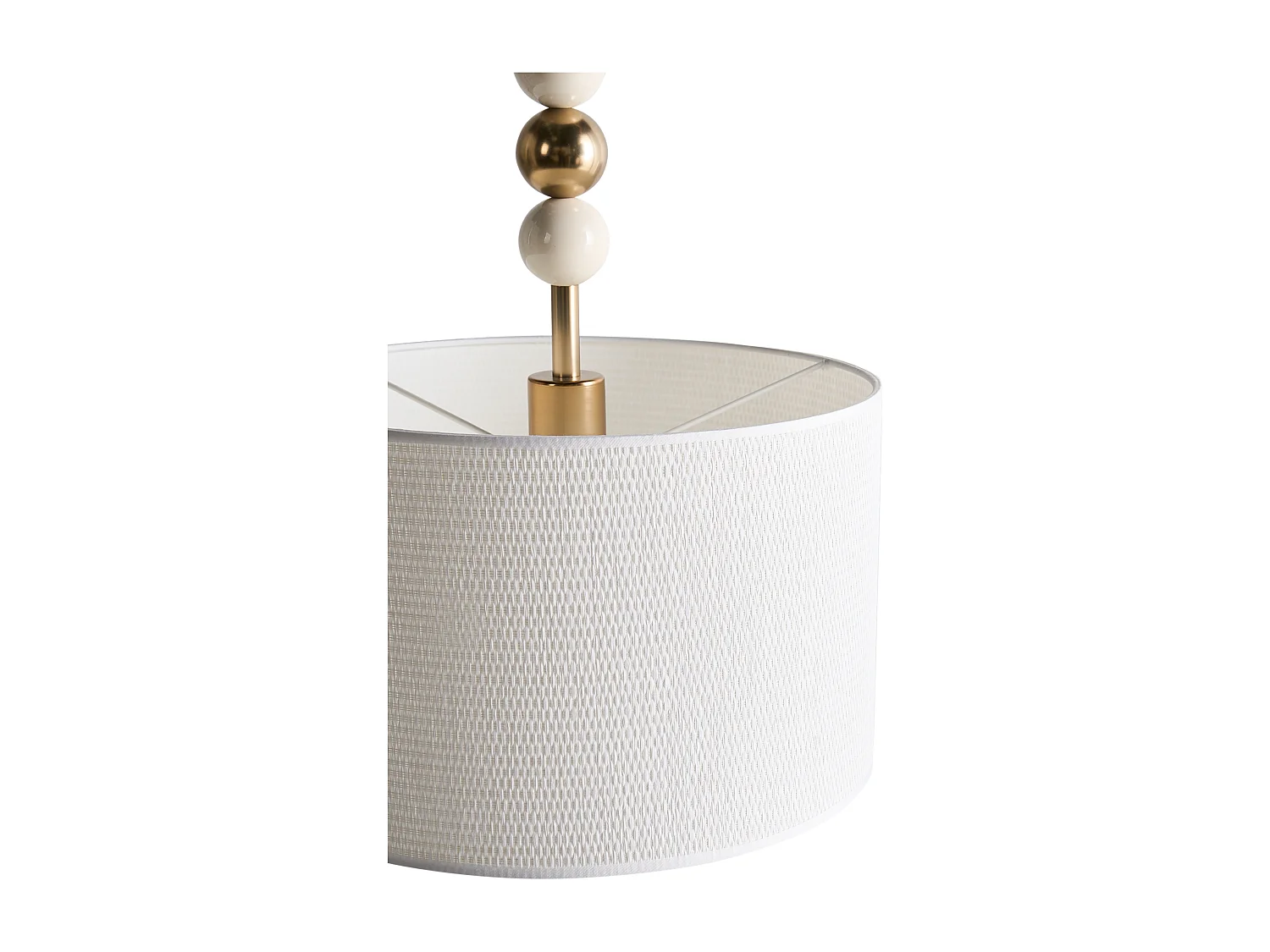 Lampe suspension LOKY Métal Laiton/beige