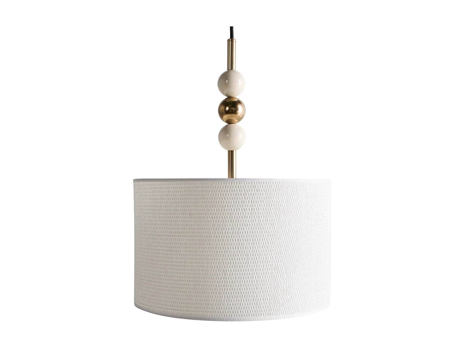 Lampe suspension LOKY Métal Laiton/beige