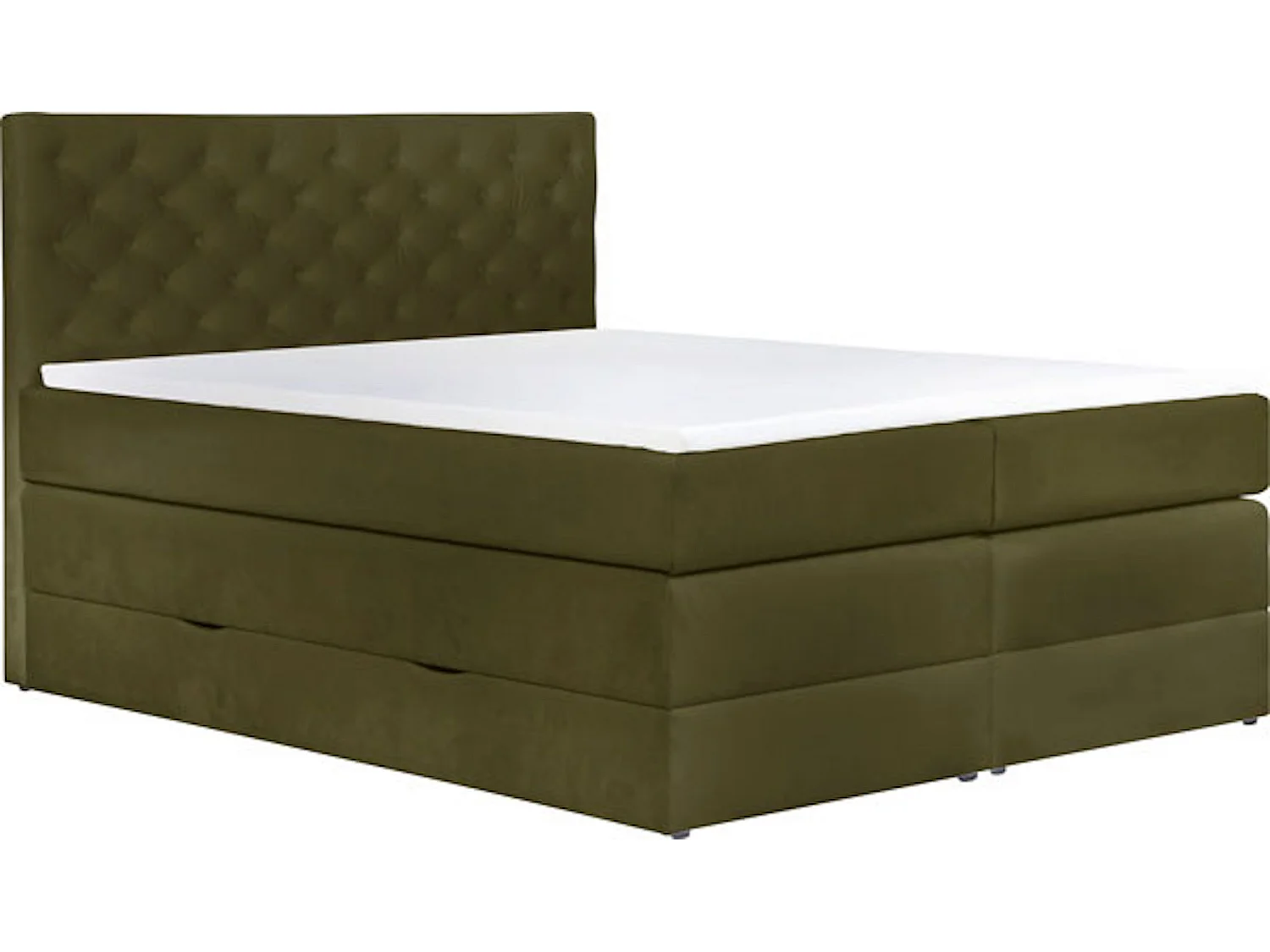 BOXSPRINGBETT Jahvis oliv 163 / 212 / 123cm