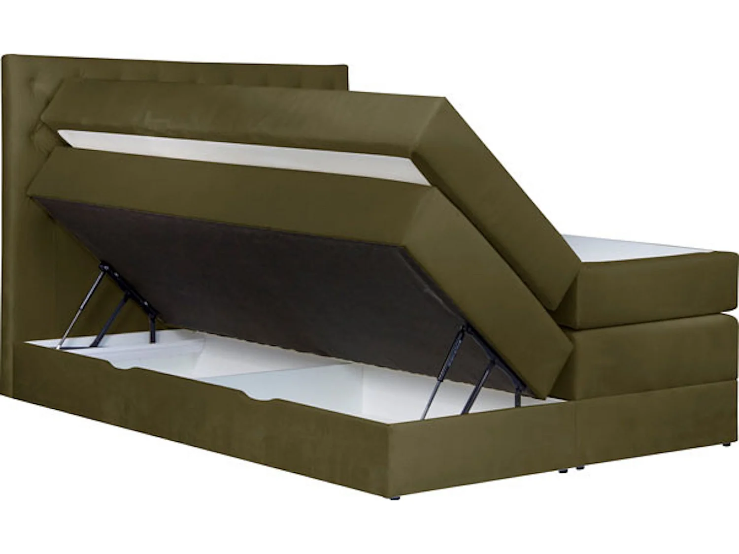 BOXSPRINGBETT Jahvis oliv 163 / 212 / 123cm