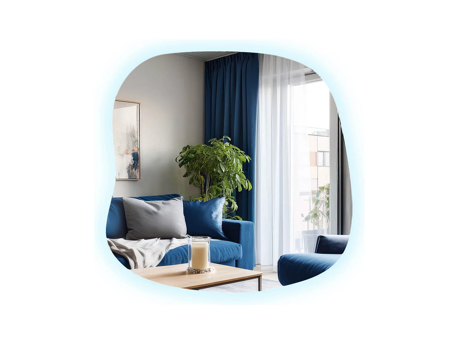 Miroir LED debout moderne sans cadre avec lumière froide parfaite pour chambre contemporaine 57x57,7 Tulup