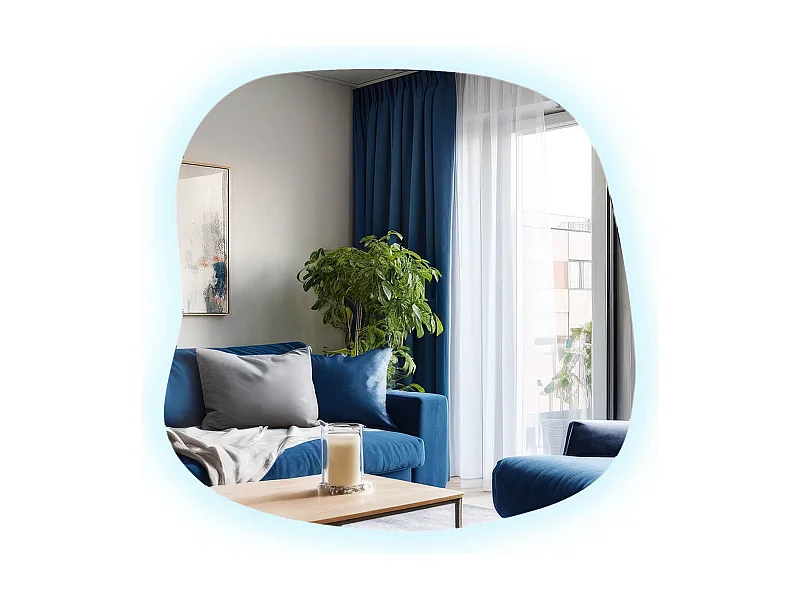 Moderner LED Spiegel ohne Rahmen mit kalter Beleuchtung für stilvolle Einrichtung 57x57,7 Tulup