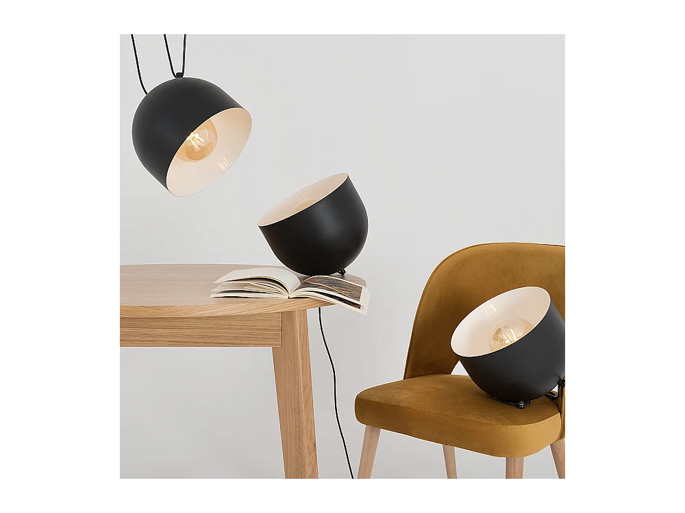 Lampe schwarz Popo L 1
