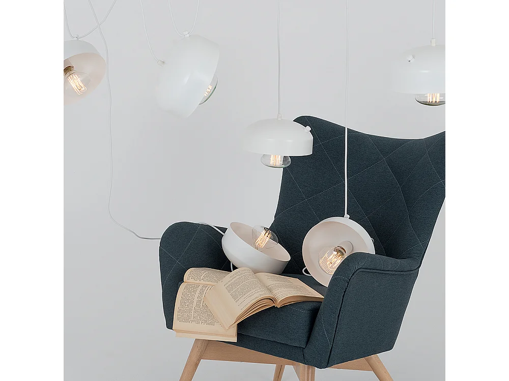 Lampe blanche Popo Flat L 6