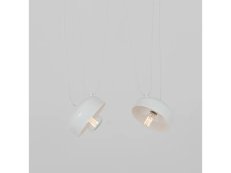Lustre 0,12 m blanc popo plat 2