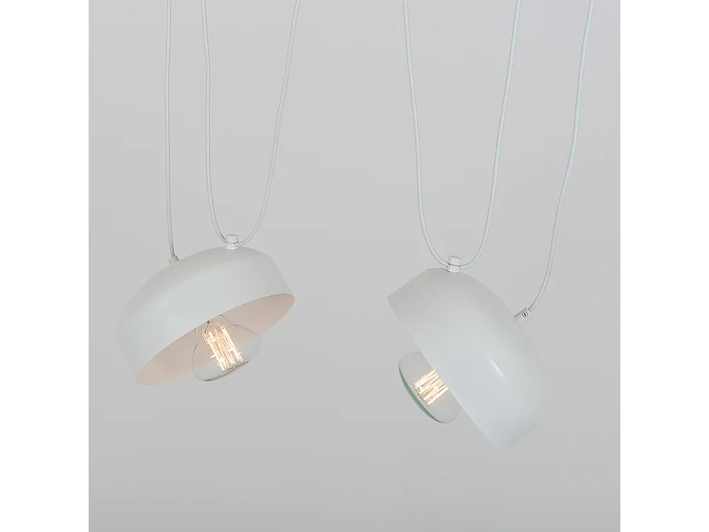 Lustre 0,12 m blanc popo plat 2