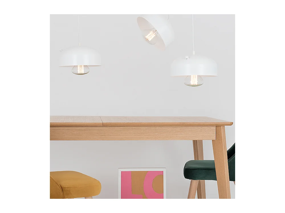 Lampe blanche Popo Flat L 4