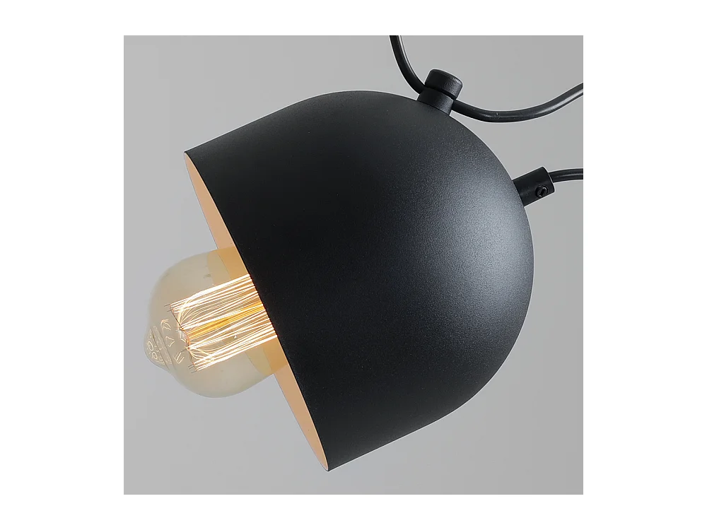 Luminaire de plafond POPO 1, noir, Ø 15 cm