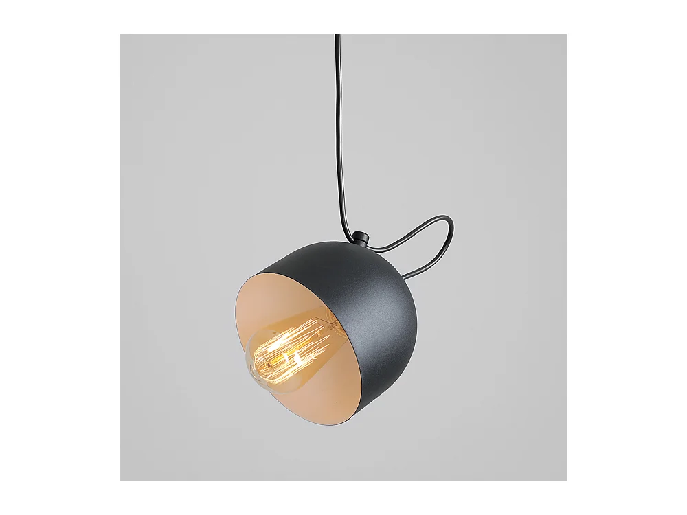 Luminaire de plafond POPO 1, noir, Ø 15 cm