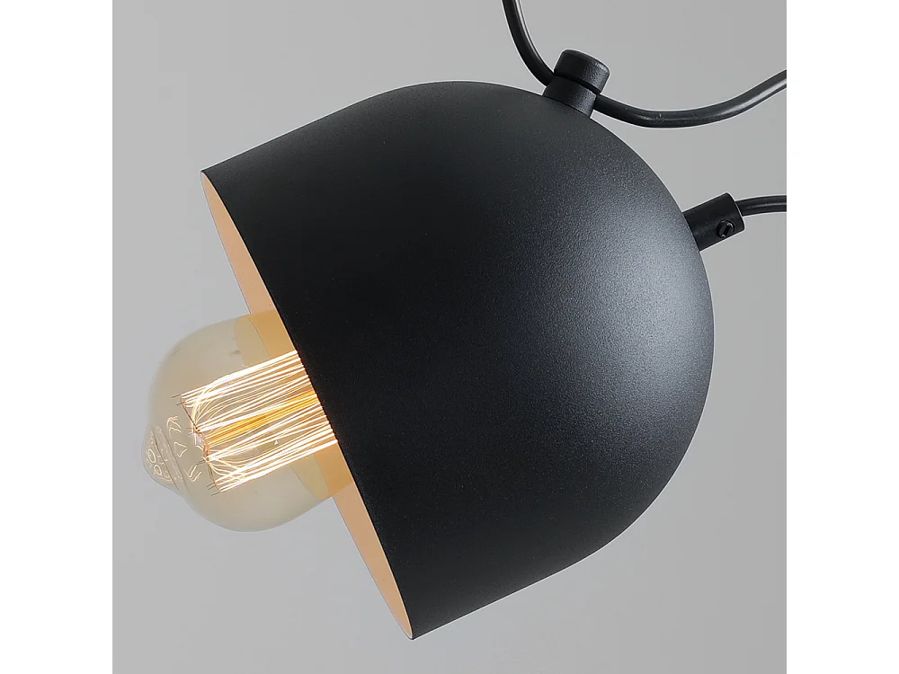 Luminaire de plafond POPO 1, noir, Ø 15 cm