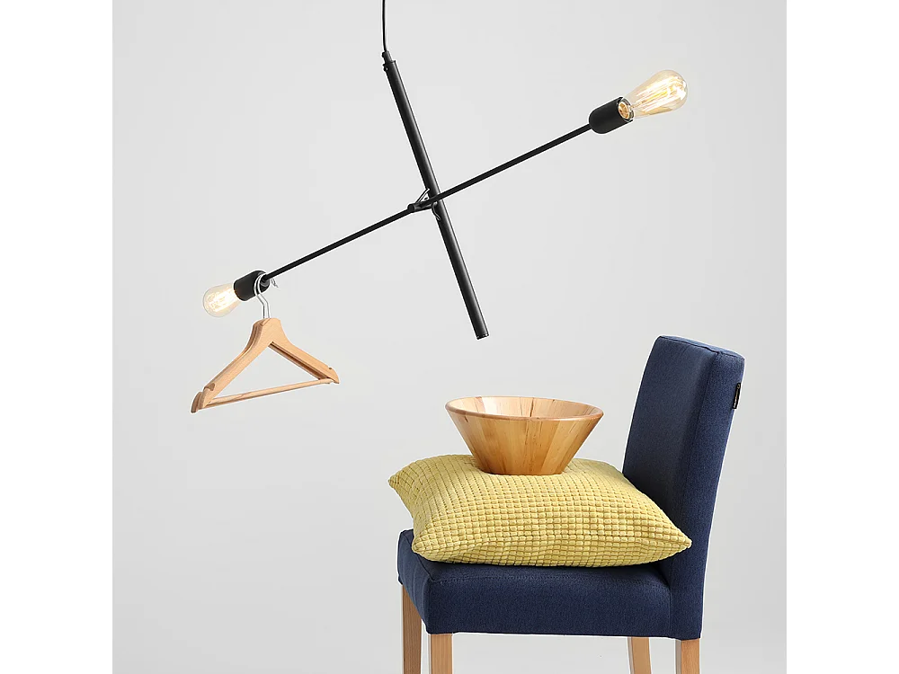 Lampe 0,9x0,5 m noire Twigo 2