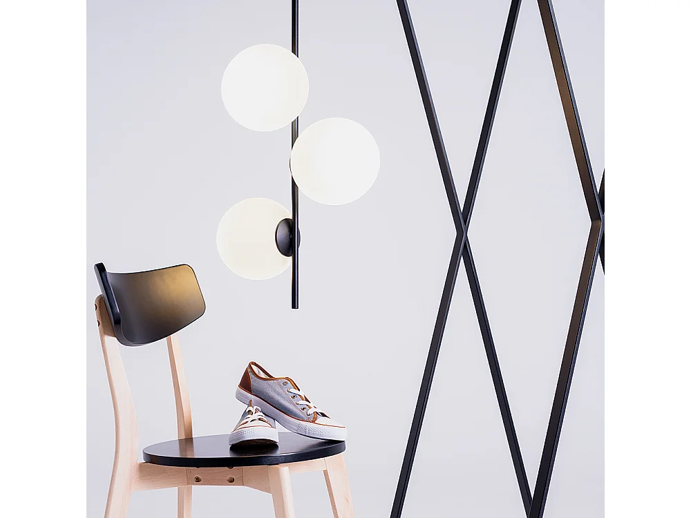 Lâmpada de Teto 0.22x0.42 m preta Bobler