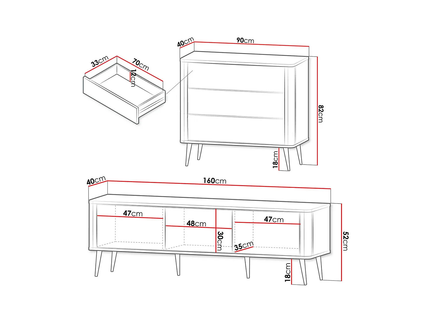 WOHNZIMMER-SET Marly 2-tlg Kaschmir / Walnuss