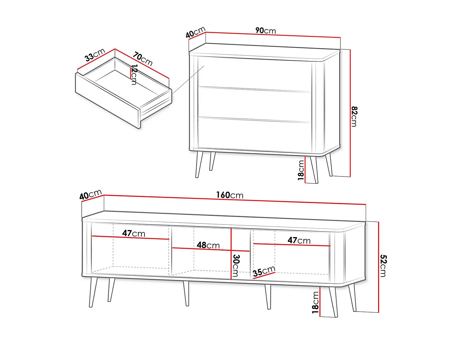 WOHNZIMMER-SET Marly 2-tlg Kaschmir / Walnuss