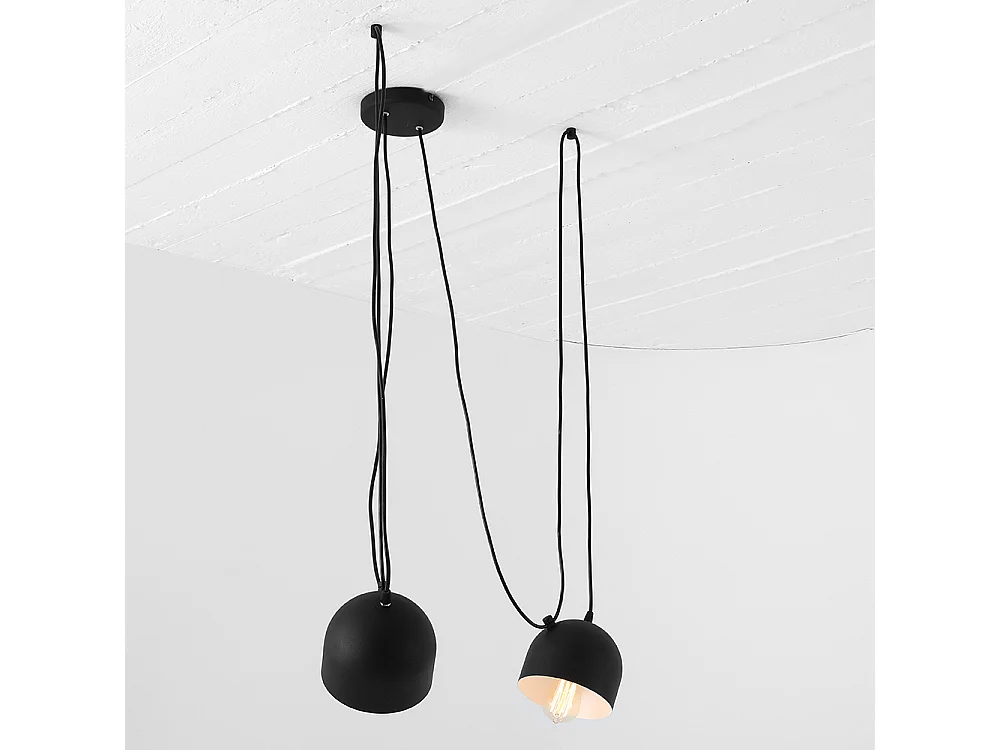 Suspensions POPO 2, noires, Ø 15 cm