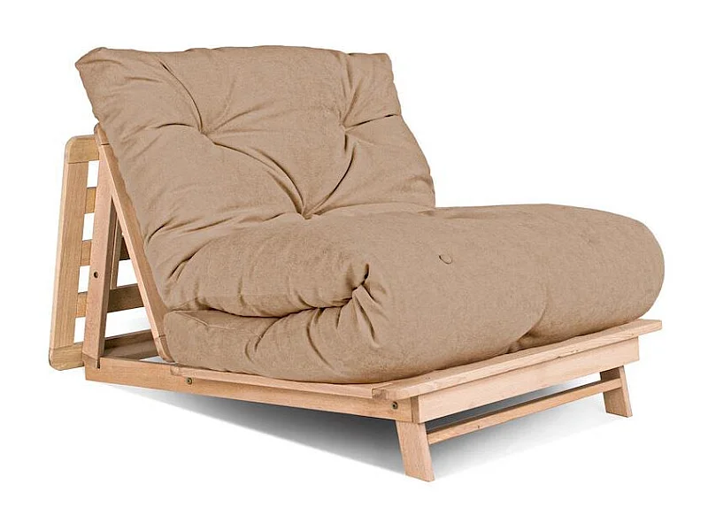 Canapé futon 90x115x80 cm beige Layti