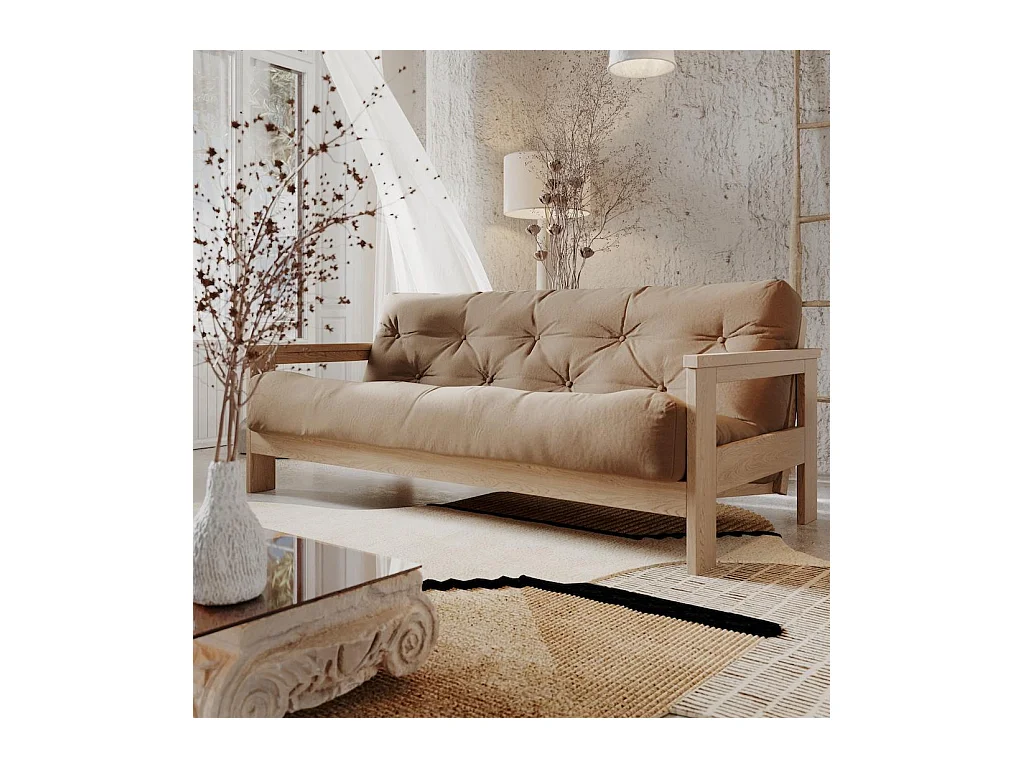 Schlafsofa 210x105x83 cm Beige Mexico