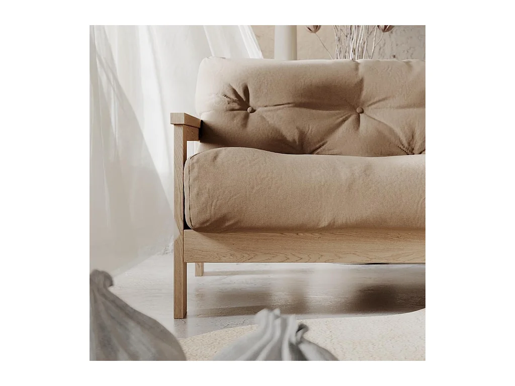 Schlafsofa 210x105x83 cm Beige Mexico