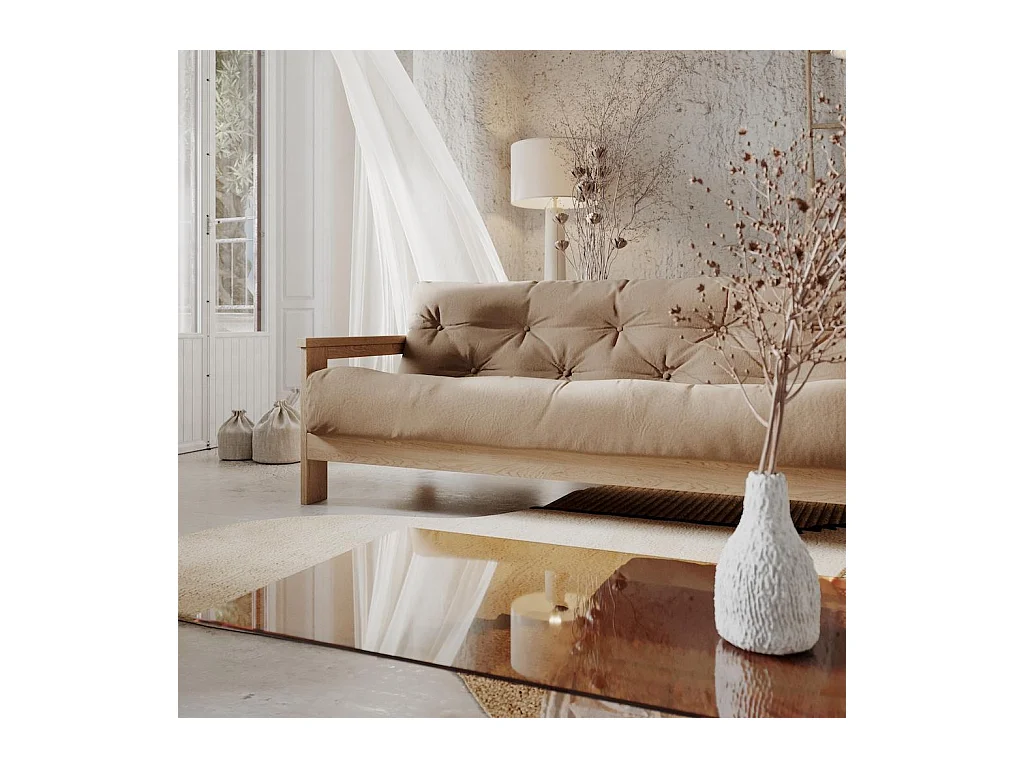 Schlafsofa 210x105x83 cm Beige Mexico