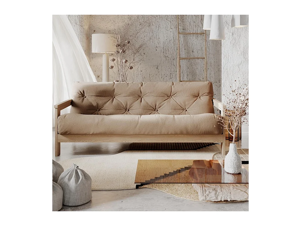 Schlafsofa 210x105x83 cm Beige Mexico