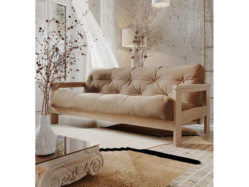 Schlafsofa 210x105x83 cm Beige Mexico