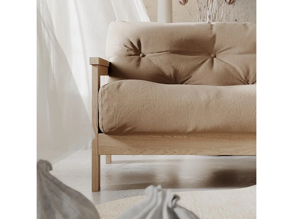 Schlafsofa 210x105x83 cm Beige Mexico