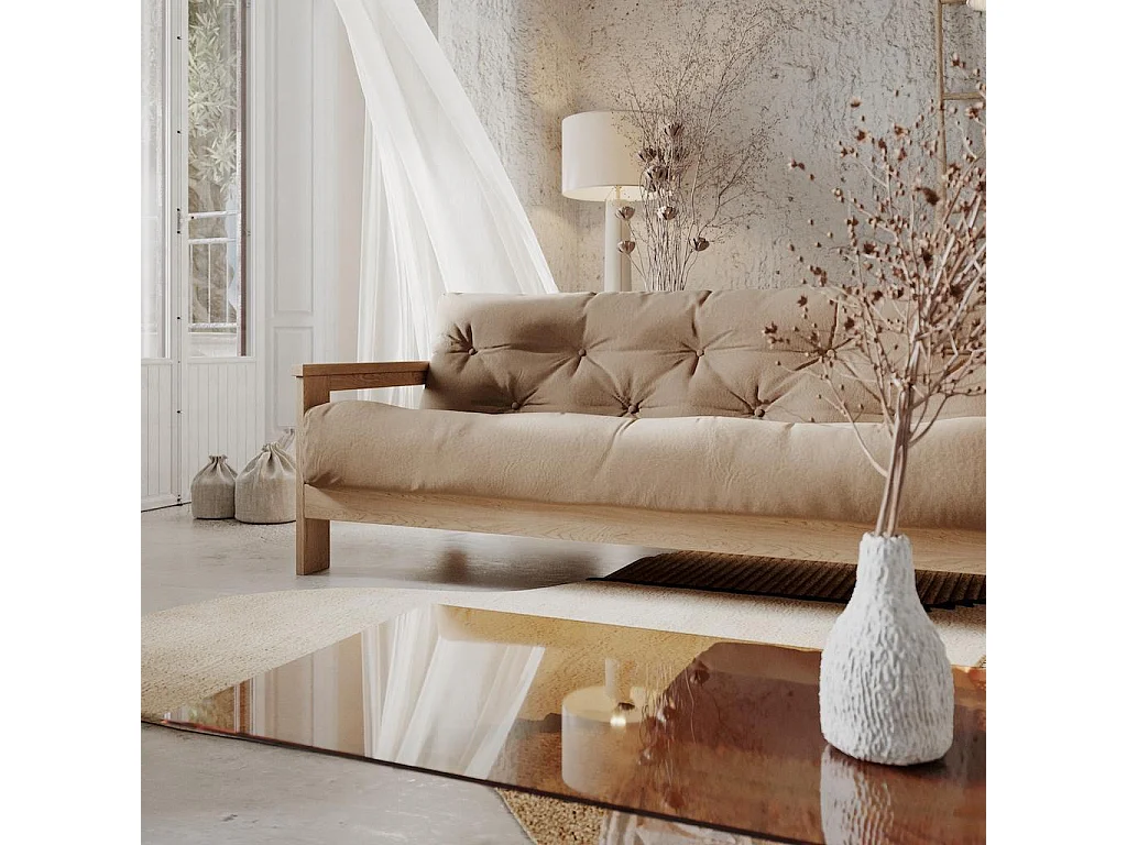 Schlafsofa 210x105x83 cm Beige Mexico