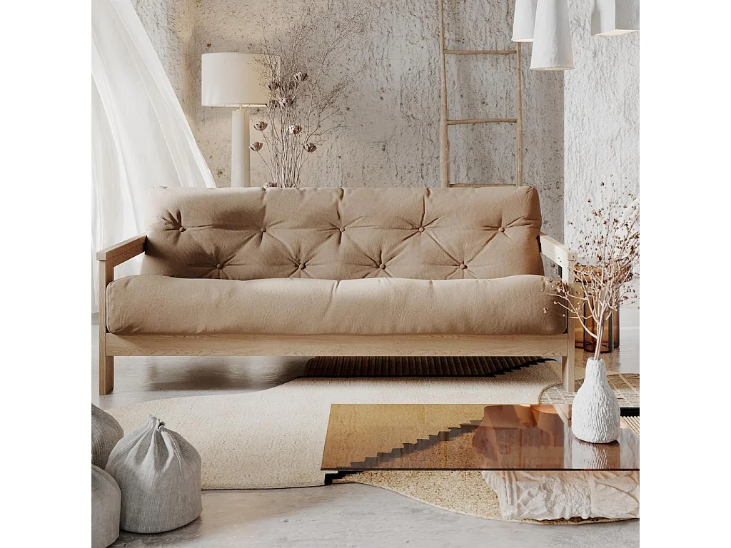 Schlafsofa 210x105x83 cm Beige Mexico