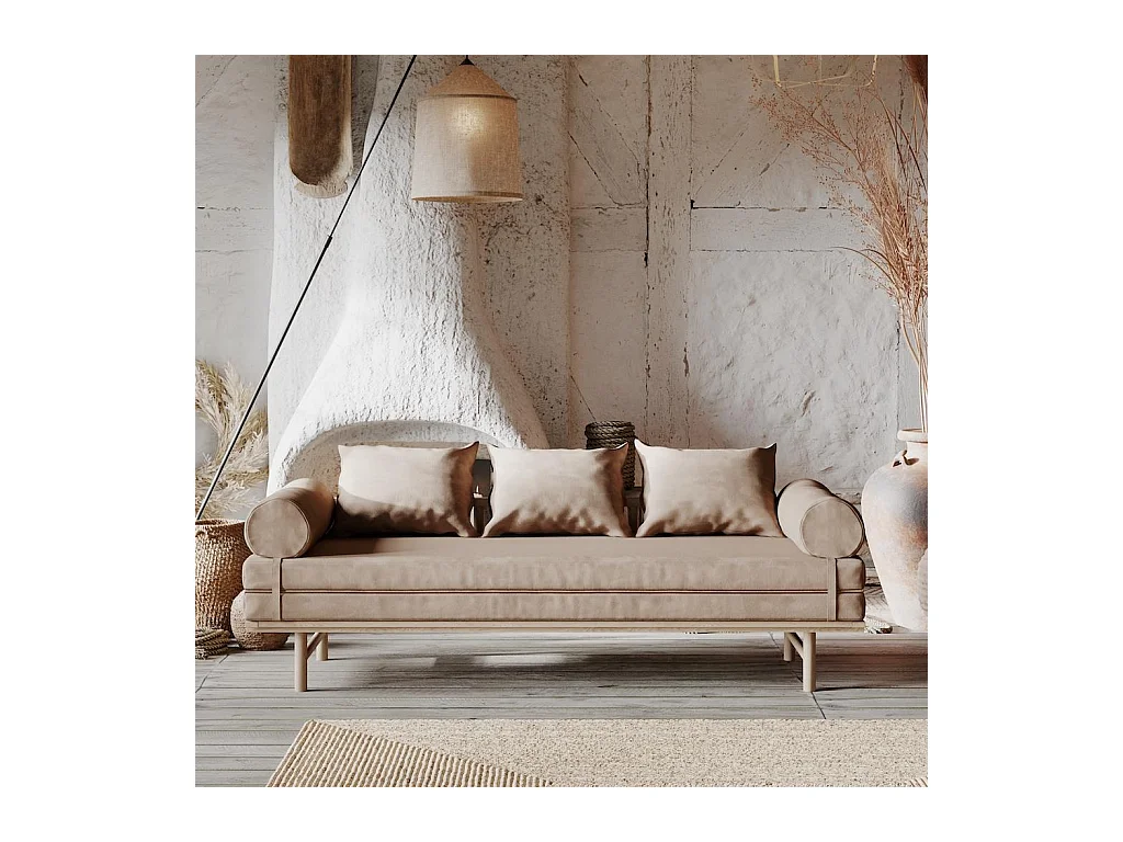 Tagesbett 2,01x0,74x0,7 m beige Le MAR