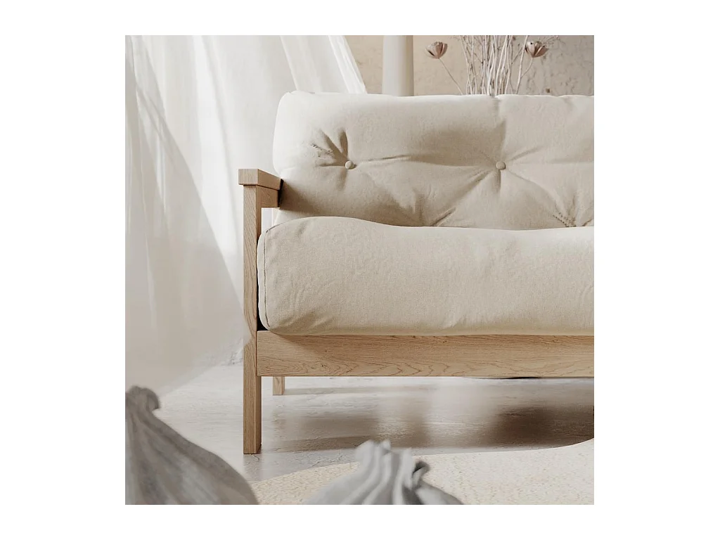 Schlafsofa 2,1x1,05x0,83 m creme Mexiko