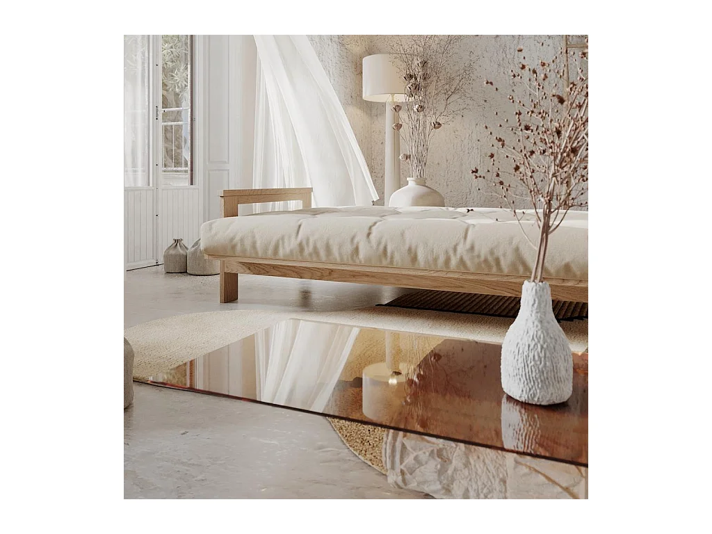 Schlafsofa 2,1x1,05x0,83 m creme Mexiko