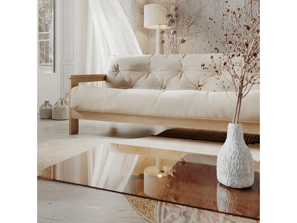 Schlafsofa 2,1x1,05x0,83 m creme Mexiko