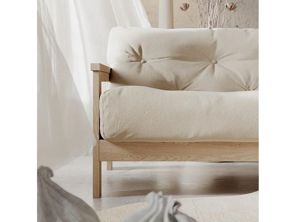 Schlafsofa 2,1x1,05x0,83 m creme Mexiko