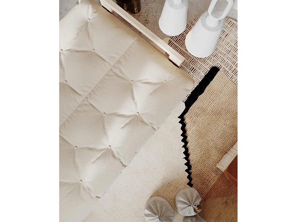 Schlafsofa 2,1x1,05x0,83 m creme Mexiko