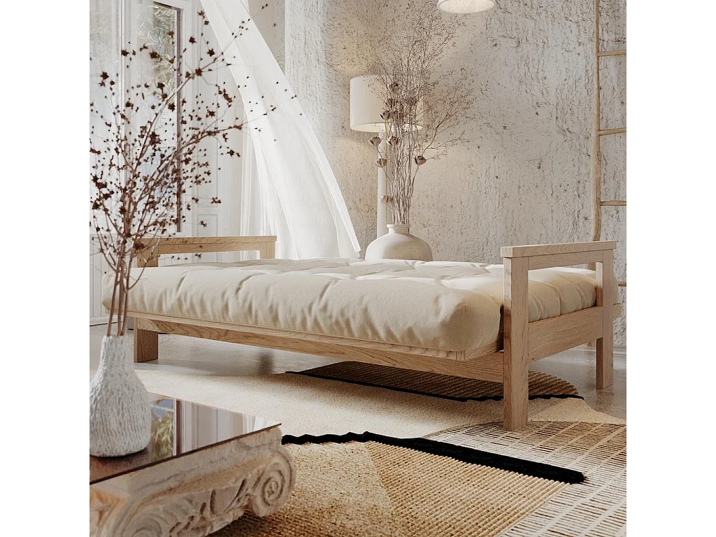 Schlafsofa 2,1x1,05x0,83 m creme Mexiko