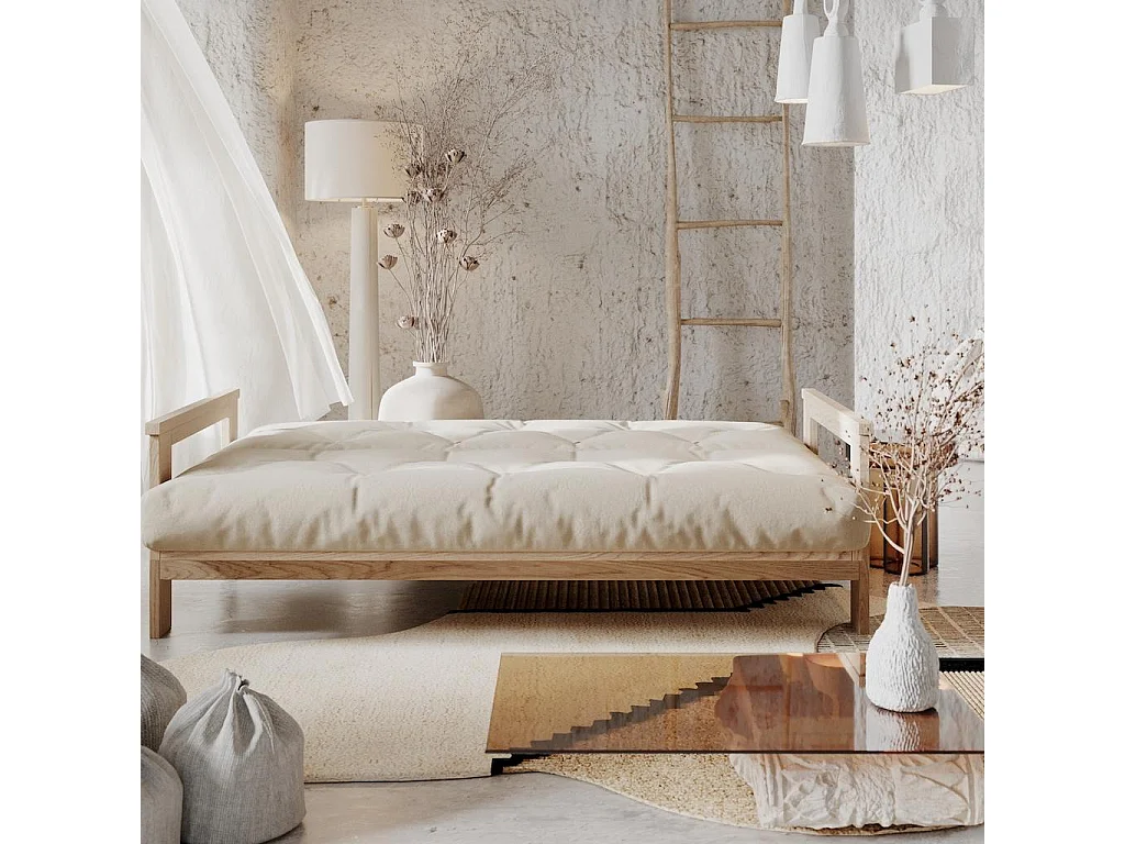 Schlafsofa 2,1x1,05x0,83 m creme Mexiko