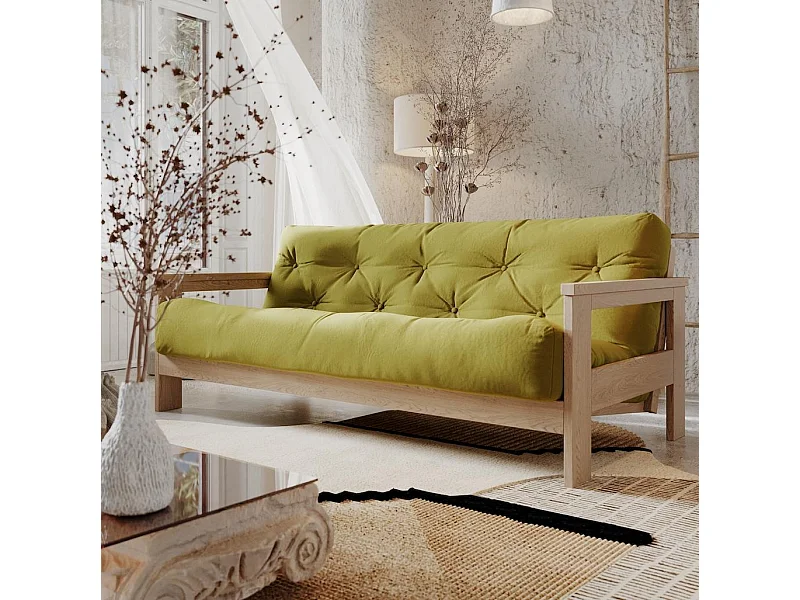 Sofá-cama 2,1x1,05x0,83 m verde México