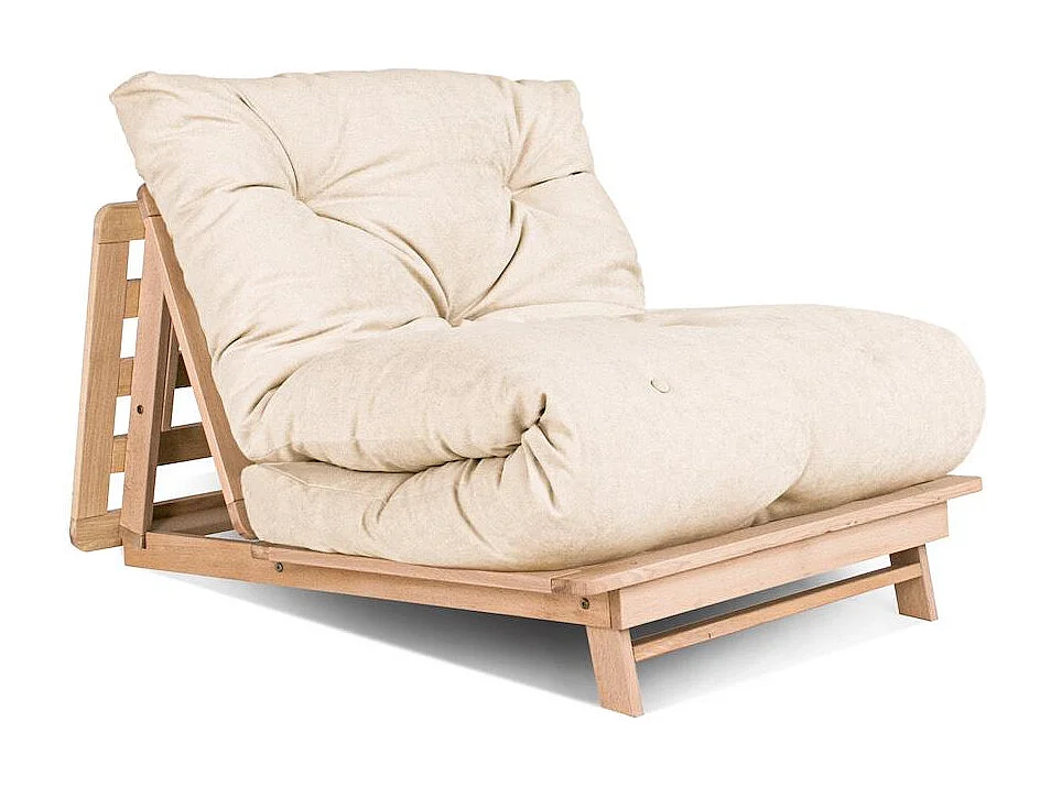 Futonsofa 90x115x80 cm Creme Layti