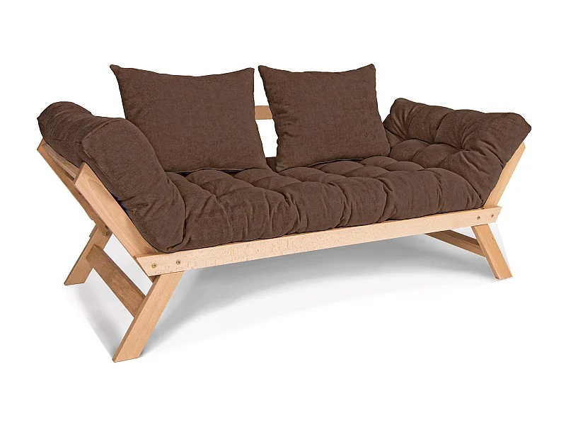 Canapé-lit 1.7x0.83x0.8 m marron Allegro