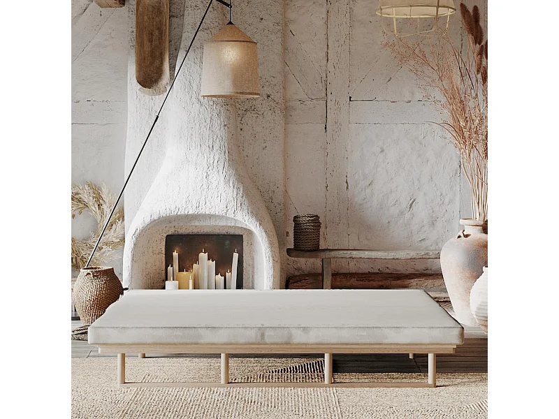 Tagesbett 2,01x0,74x0,7 m creme Le MAR