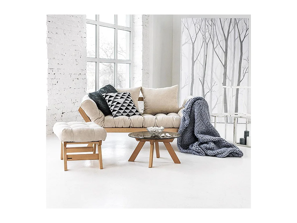 Schlafsofa 1,7x0,83x0,8 m creme Allegro