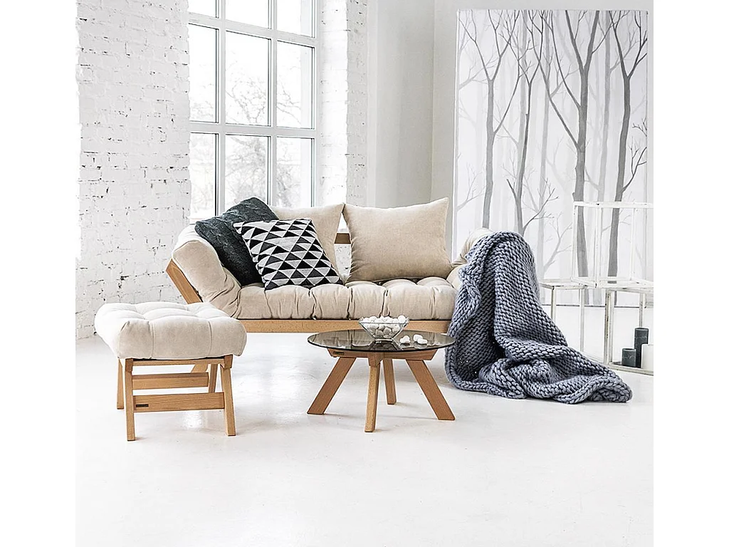 Schlafsofa 1,7x0,83x0,8 m creme Allegro