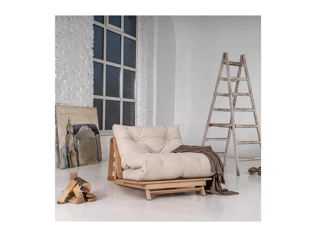 Futon Sofa 0,9x1,15x0,8 m Creme Layti 90