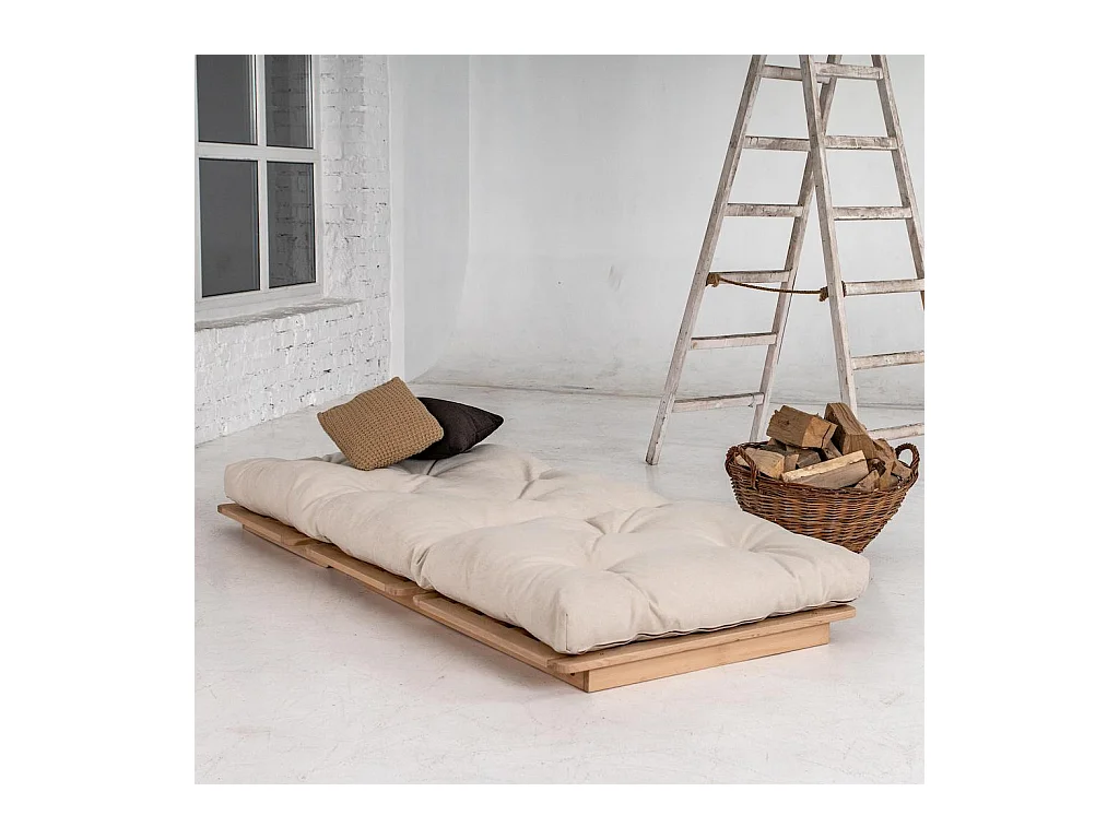 Futon Sofa 0,9x1,15x0,8 m Creme Layti 90