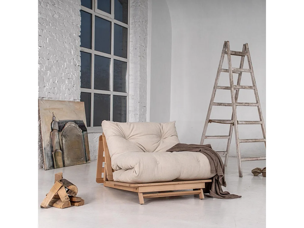 Futon Sofa 0,9x1,15x0,8 m Creme Layti 90