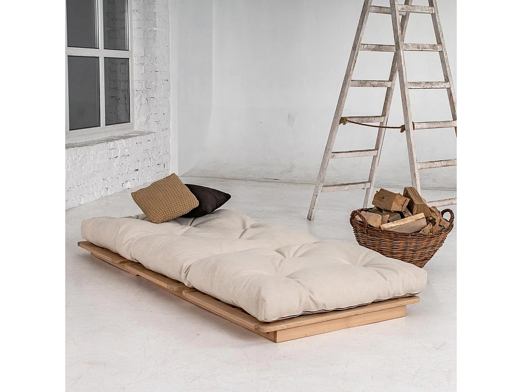 Futon Sofa 0,9x1,15x0,8 m Creme Layti 90