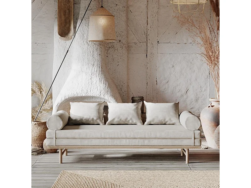 Tagesbett 2,01x0,74x0,7 m creme Le MAR